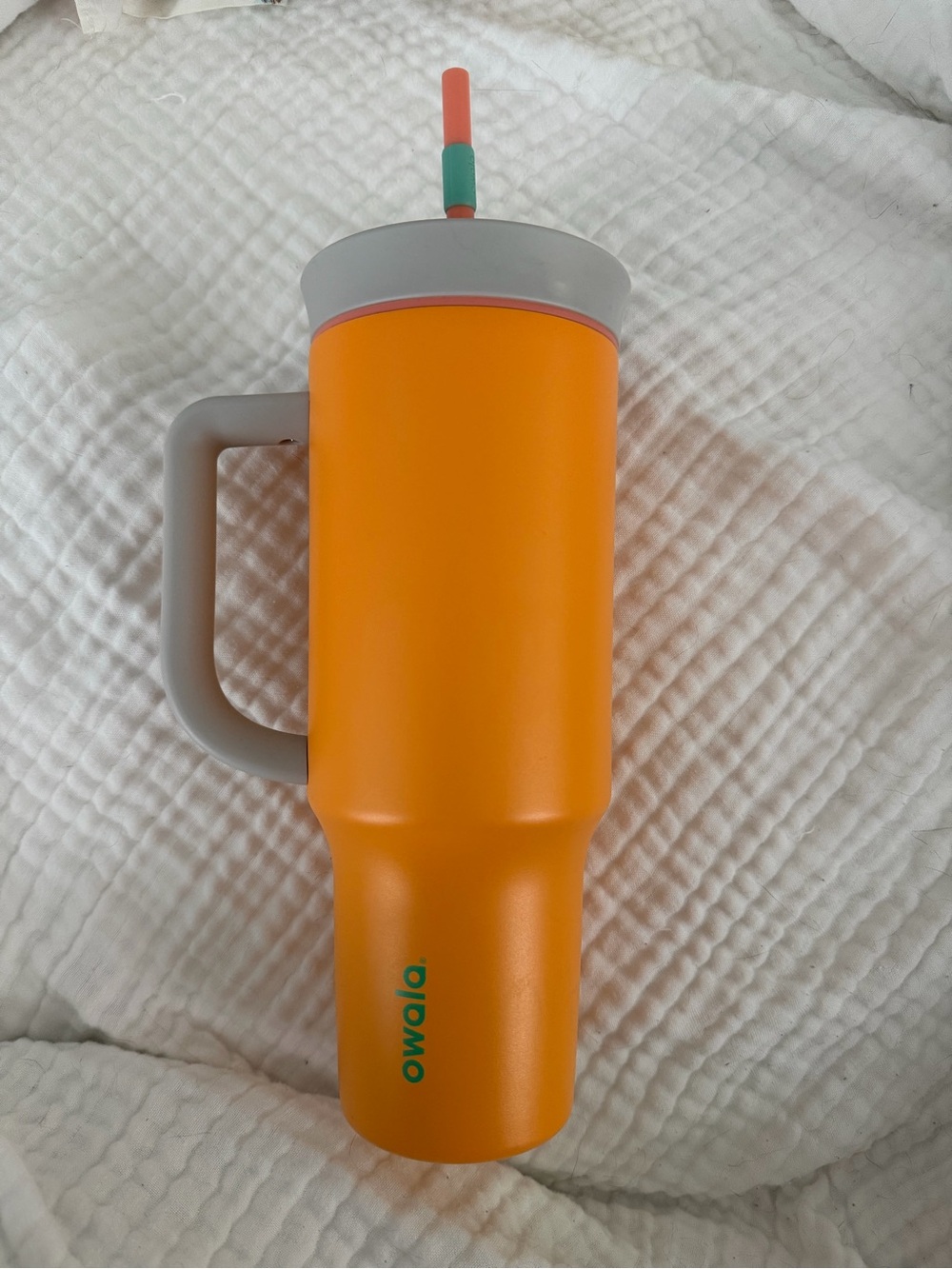 Owala Orange Travel Tumbler with Handle